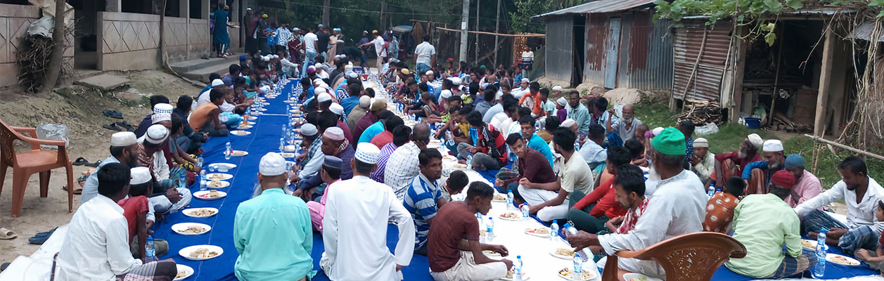 People eating iftar together